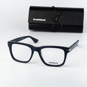 Montblanc Men Eyeglasses Blue Square MB0266O 007 NEW AUTHENTIC